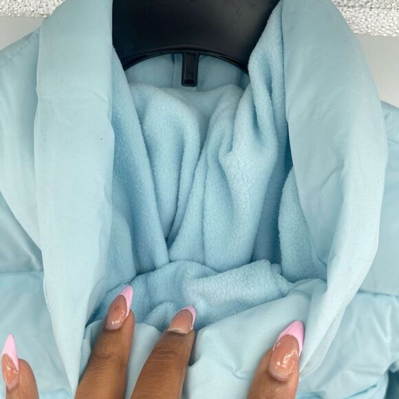 All in Motion Girls Blue Short Puffer Jacket M(8) NWT Wind & Water Resistant Zip - Picture 12 of 17